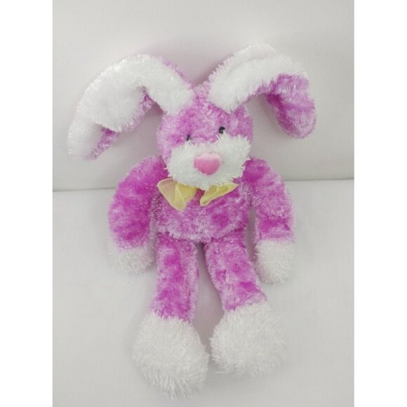 Dan Dee Pink Bunny Rabbit Poseable Ears Shimmer 11" Plush Stuffed Animal NOS - Picture 1 of 14